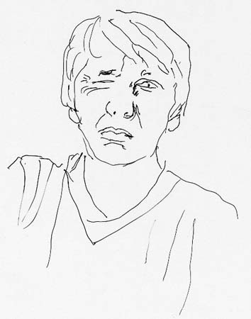 Andrea Weikert am Spiegel